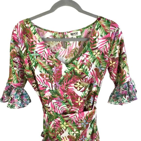 All Things Mochi Philippa Floral Ruffle Faux Wrap Dress - Picture 4 of 11